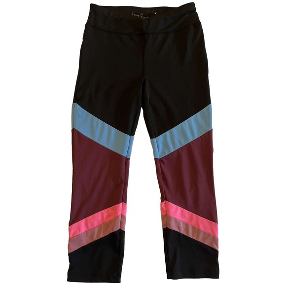 flirtitude Pants - Flirtitude Women's M Cropped Leggings Athletic Black Blue Purple Pink